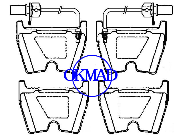 AUDI A6 VOLKSWAGEN PHAETONF pastilha de freio FMSI:D1266-7934 OEM:3D0 698 151 A WVA23751,1266